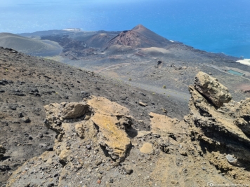 View to the volcano Teneguía