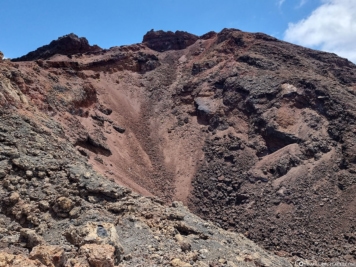The crater of the volcano