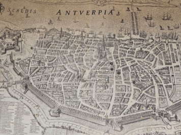 Historical map of Antwerp