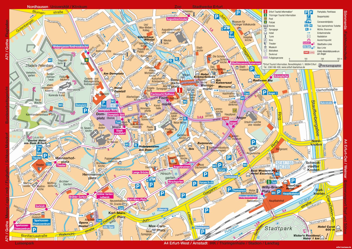 Erfurt, Karte, Sehenswürdigkeiten, Fotospots