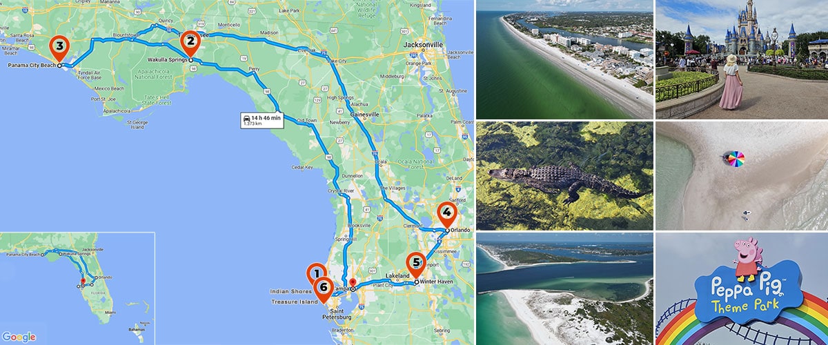 Florida round trip west coast 2023