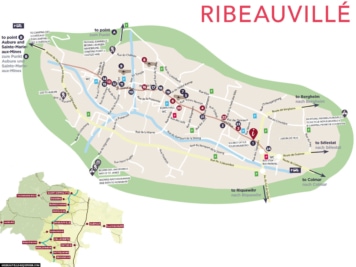 Karte von Ribeauvillé im Elsass