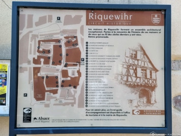 Map of the old town of Riquewihr