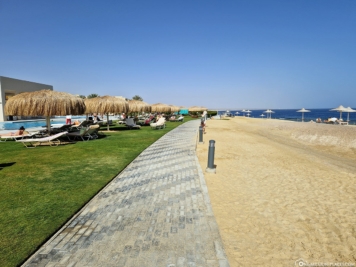 Beach path at the Jaz Maraya Resort