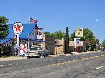 Angel Delgadillo's barbershop in Seligman