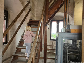 Stairs in the mold tower