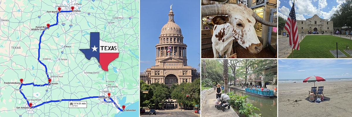 texas rundreise route