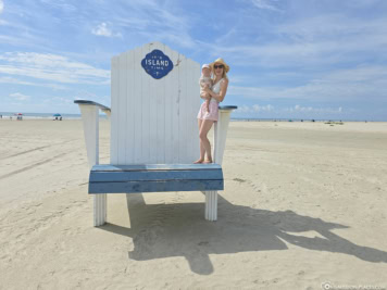 Der Strand von Galveston Island
