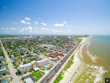 Der Strand von Galveston Island