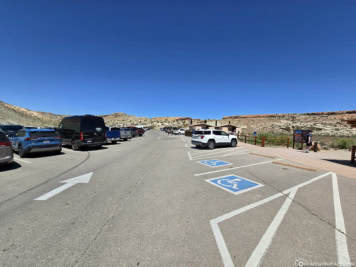 Parkplatz Wolfe Ranch für den Delicate Arch Trail