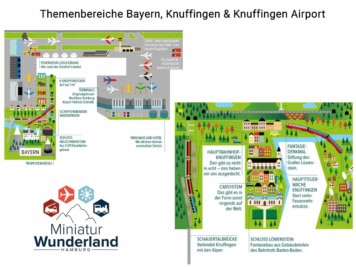 Plan der Themenbereiche Bayern, Knuffingen & Airport