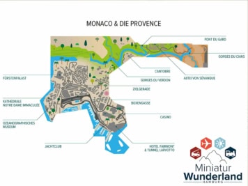 Plan der Themenbereiche Provence & Monaco
