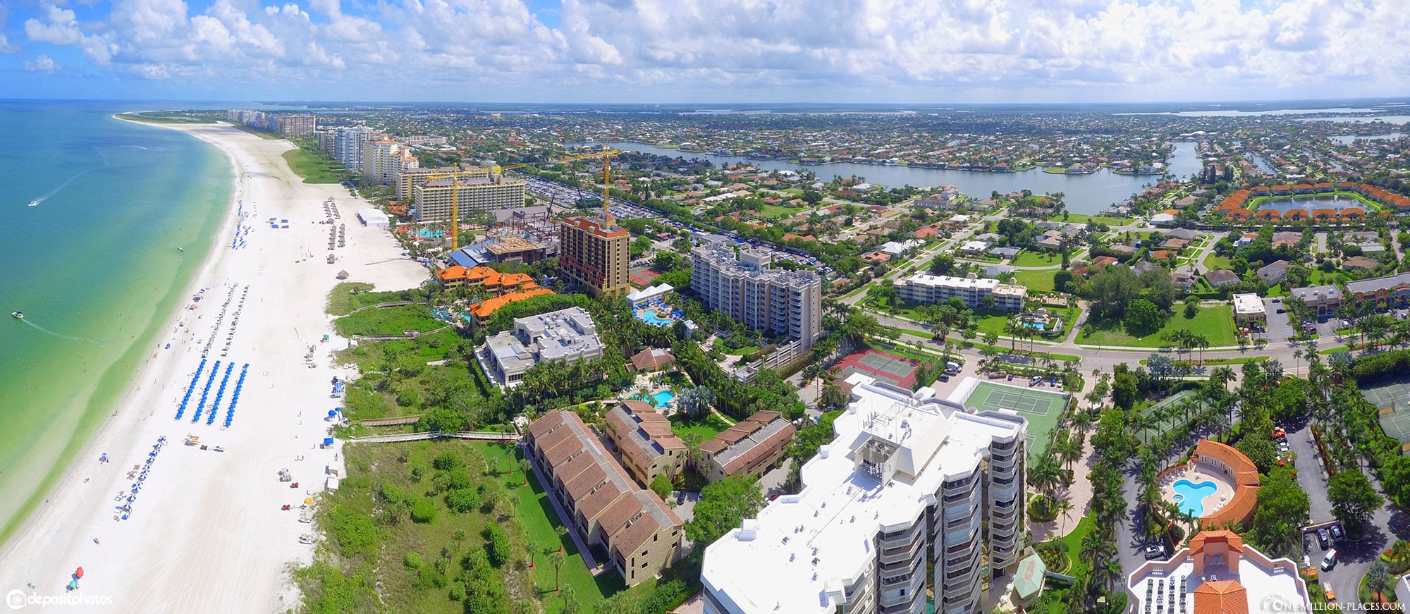 Marco Island in Florida, Aerial View, USA