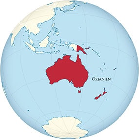 Ozeanien Globe
