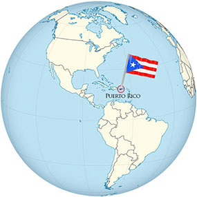 Puerto Rico Globe